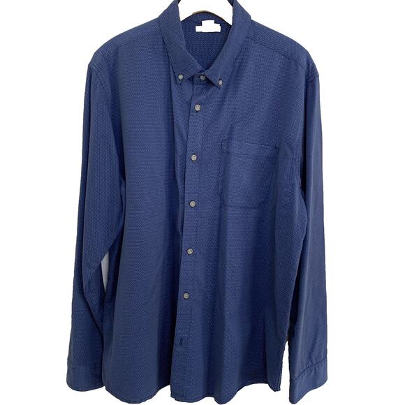 Carbon 2 Cobalt‎ Blue Long Sleeve Casual Button Down Shirt size Large - Picture 1 of 9
